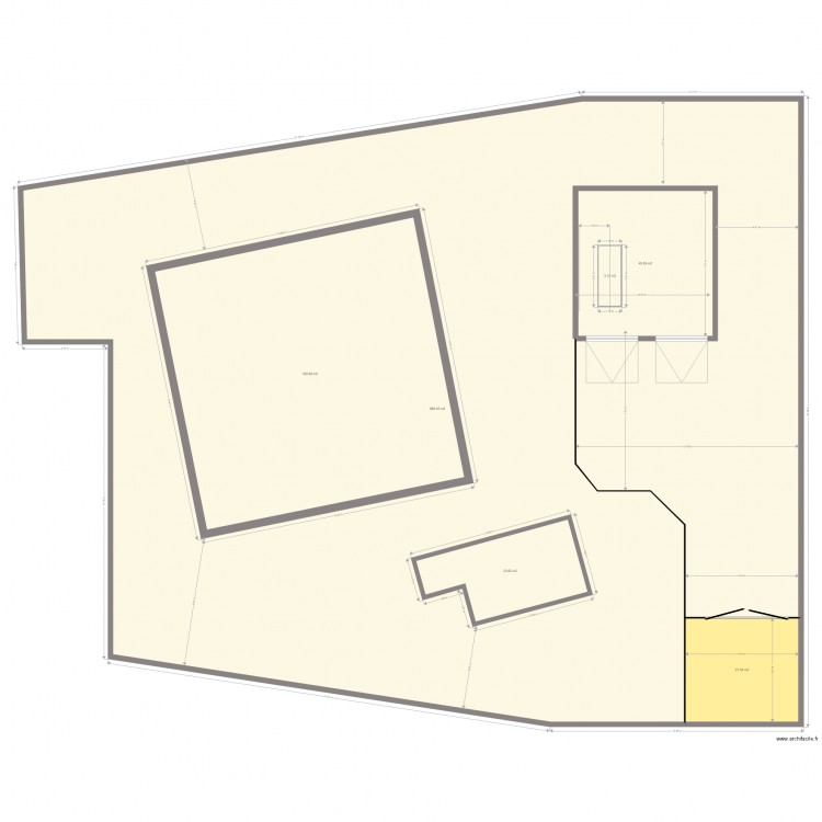 maison carre st simeon implantation 2. Plan de 0 pièce et 0 m2