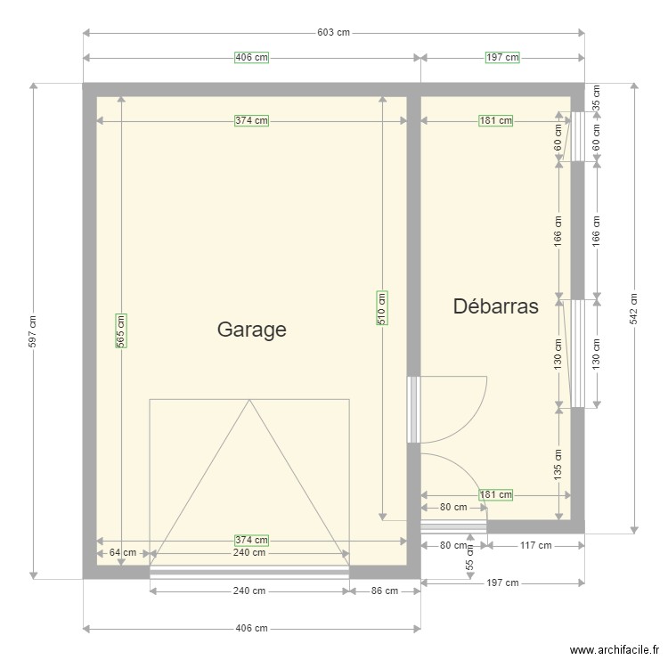 GARAGE ANNE. Plan de 0 pièce et 0 m2