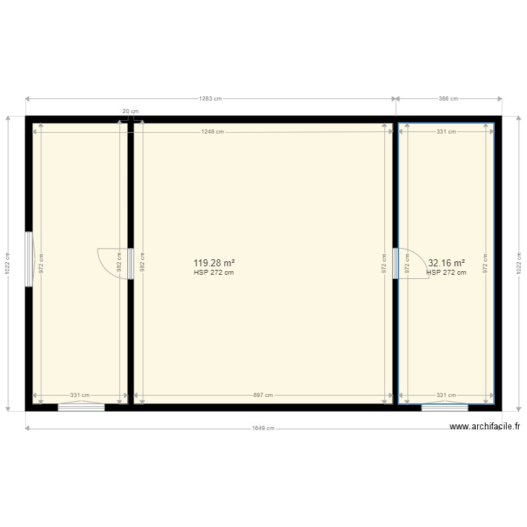 plan existant gites. Plan de 0 pièce et 0 m2