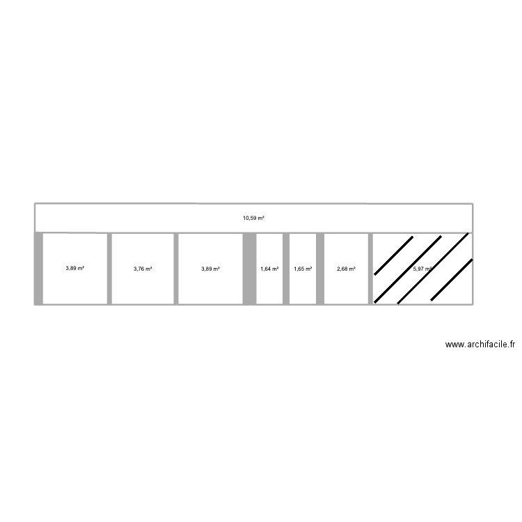 Facade 76 av US. Plan de 0 pièce et 0 m2