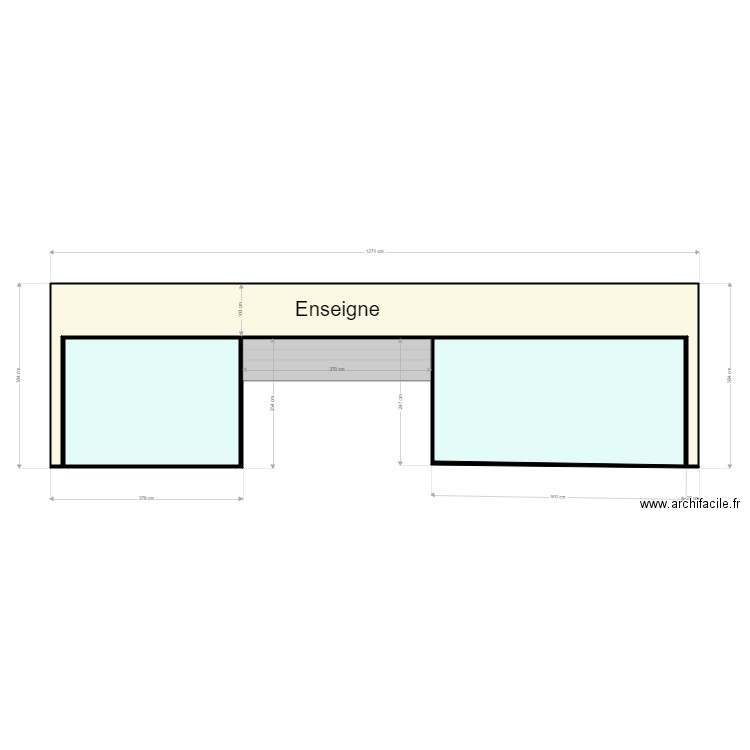 Boucherie étoile de l orient façade avant modification. Plan de 0 pièce et 0 m2