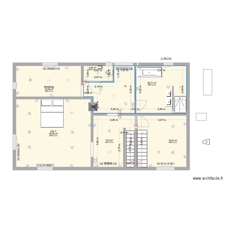 TUSCH  ETAGE modif 2 appart. Plan de 0 pièce et 0 m2