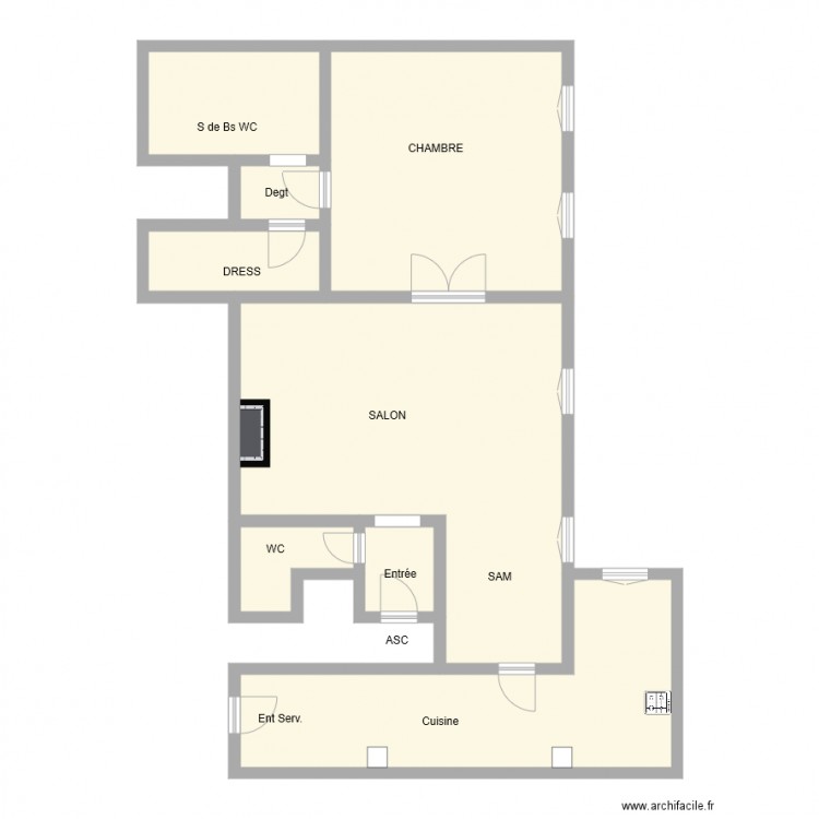 houdeau. Plan de 0 pièce et 0 m2