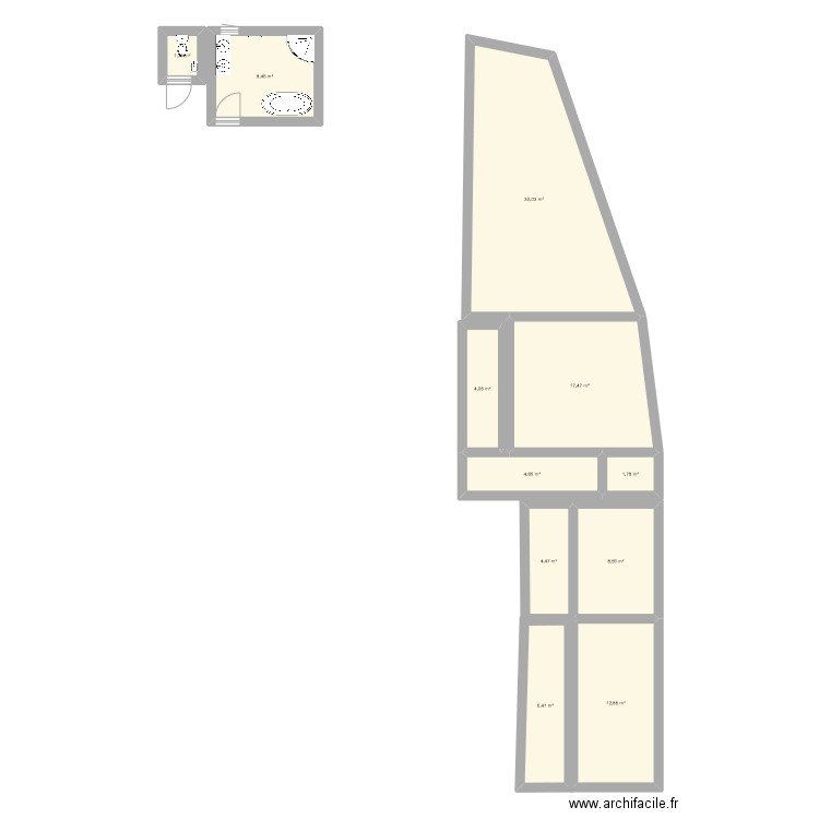 plan rdc. Plan de 0 pièce et 0 m2