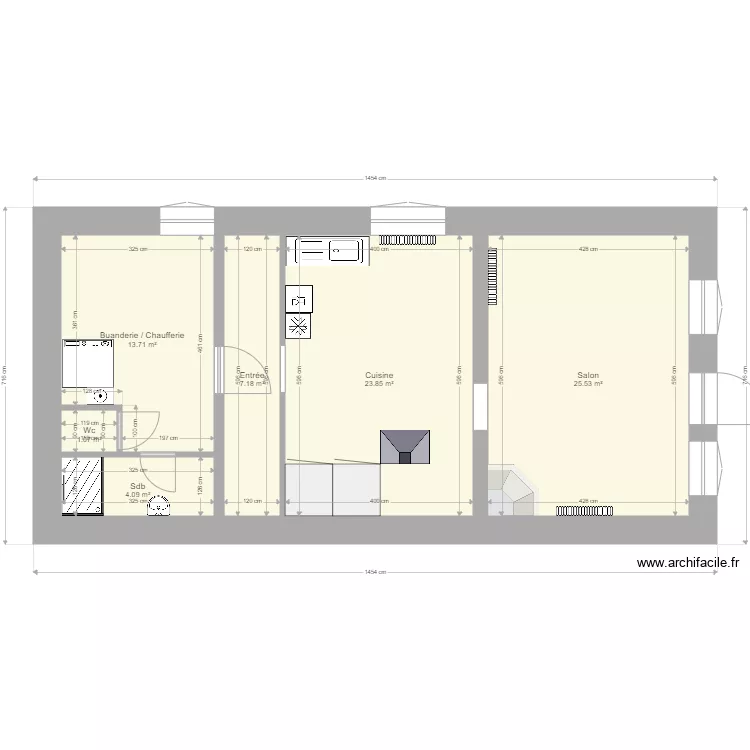 Chatillon la Palud Bas. Plan de 