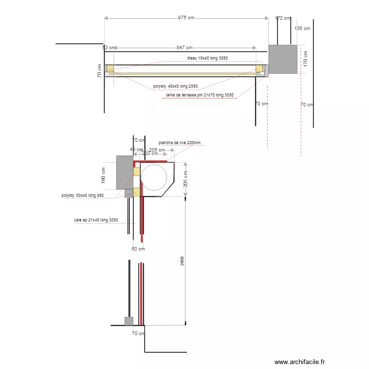 volet rouland porte terrasse. Plan de 