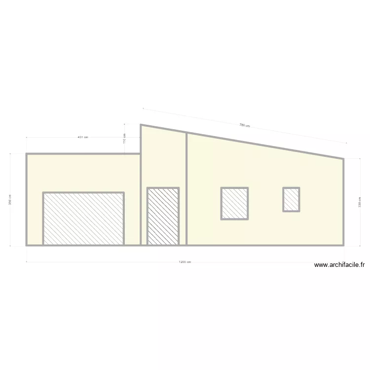 FACADE NORD. Plan de 