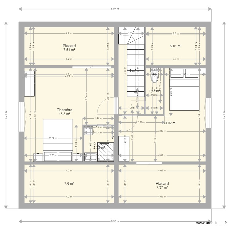 étage Belasri. Plan de 0 pièce et 0 m2