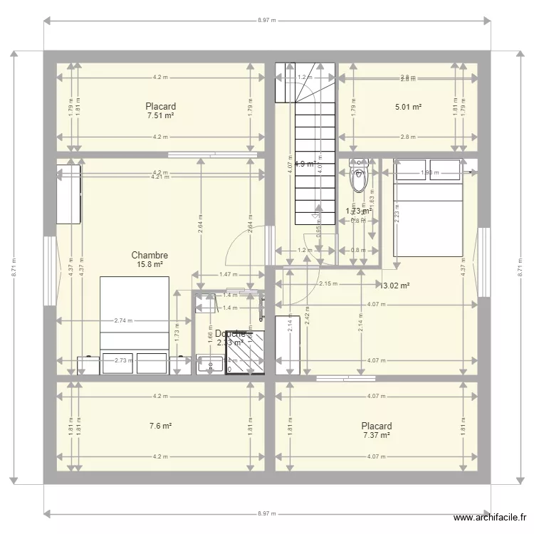 &eacute;tage Belasri. Plan de 