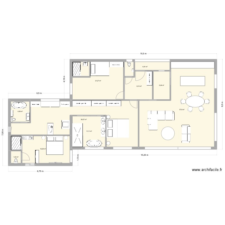 Maisonette FRED MORGANE. Plan de 0 pièce et 0 m2