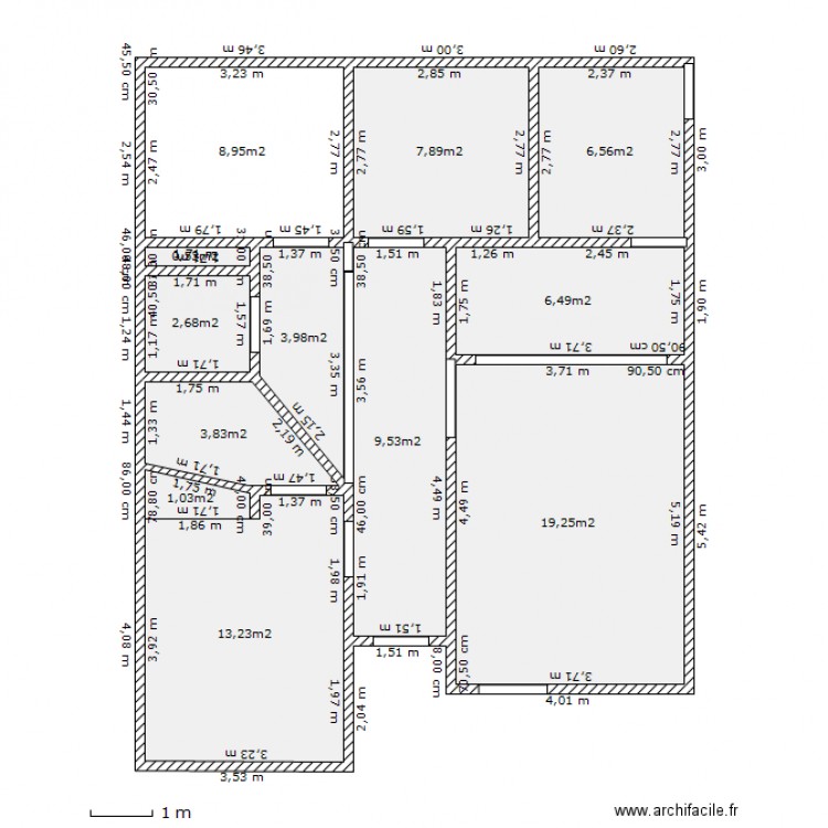  Villa F3. Plan de 0 pièce et 0 m2
