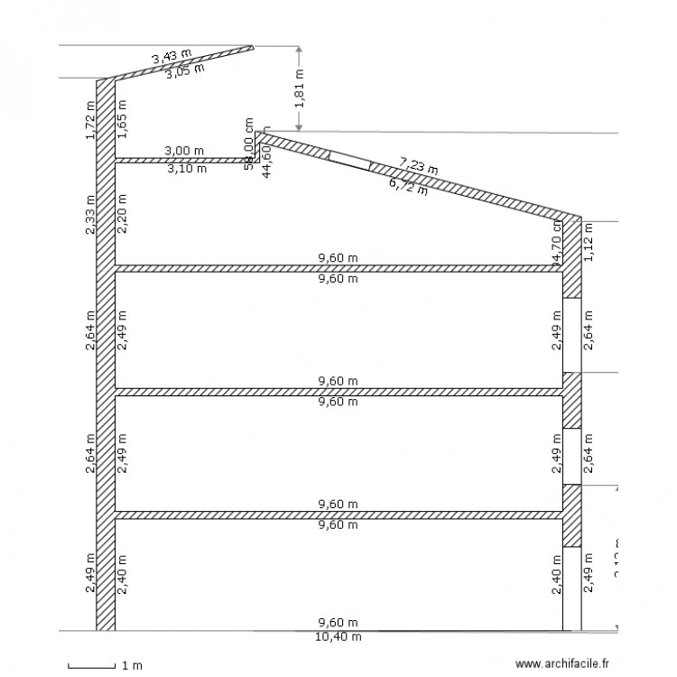 Pertuis Coupe Actuel. Plan de 0 pièce et 0 m2