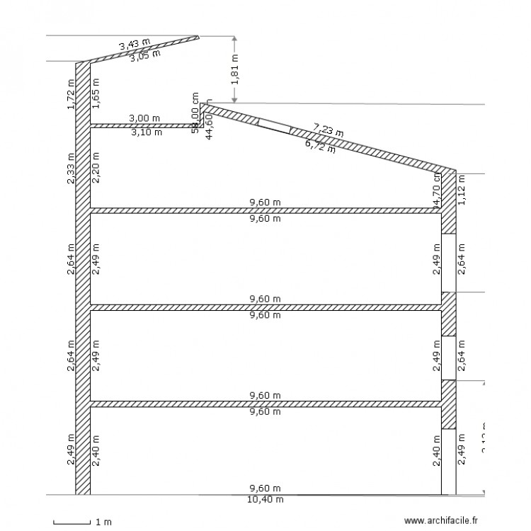 Pertuis Coupe Actuel. Plan de 0 pièce et 0 m2