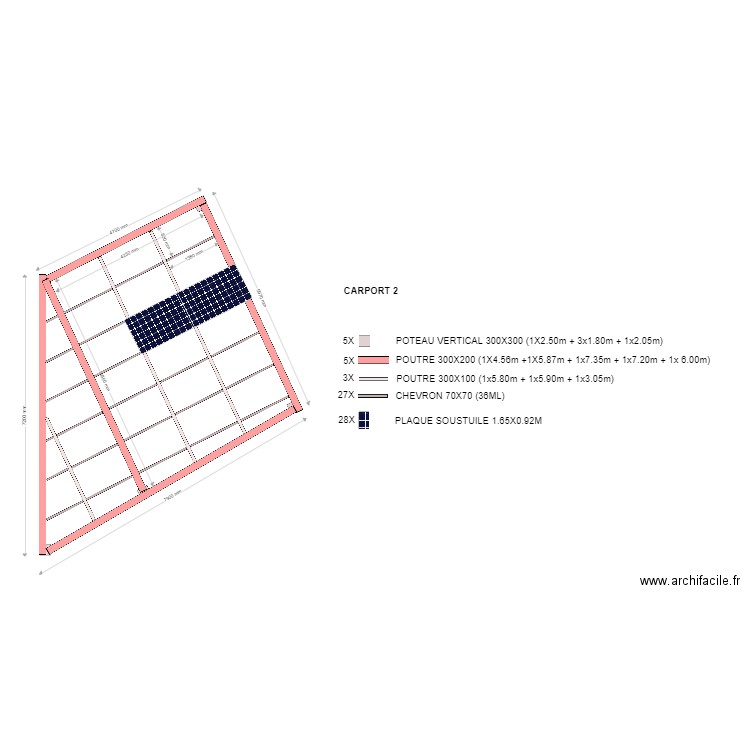 CARPORT 2 BIS. Plan de 0 pièce et 0 m2