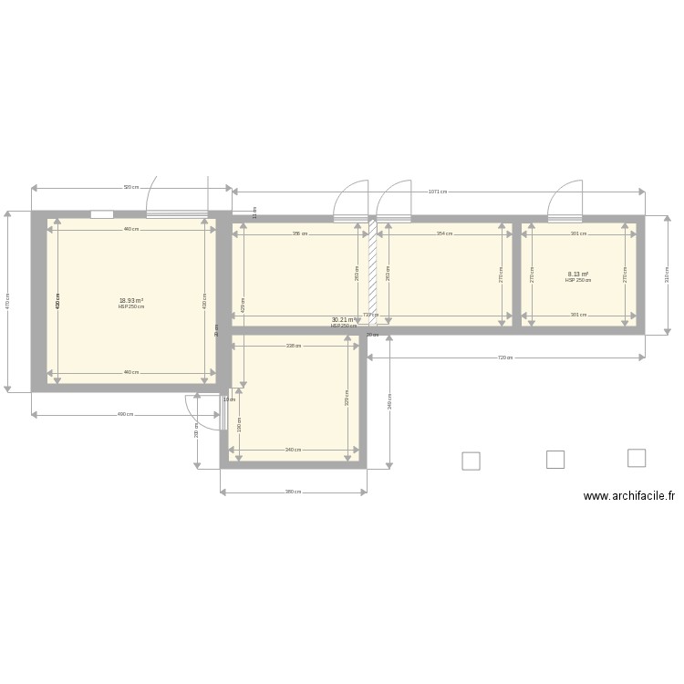 boulangerie existant validée. Plan de 0 pièce et 0 m2