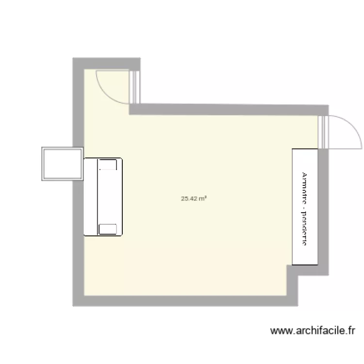 Chambre avant. Plan de Chambre avant. Plan de
