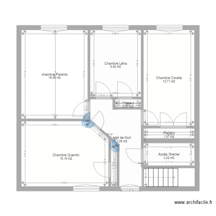 etage avec côtes 1. Plan de 0 pièce et 0 m2