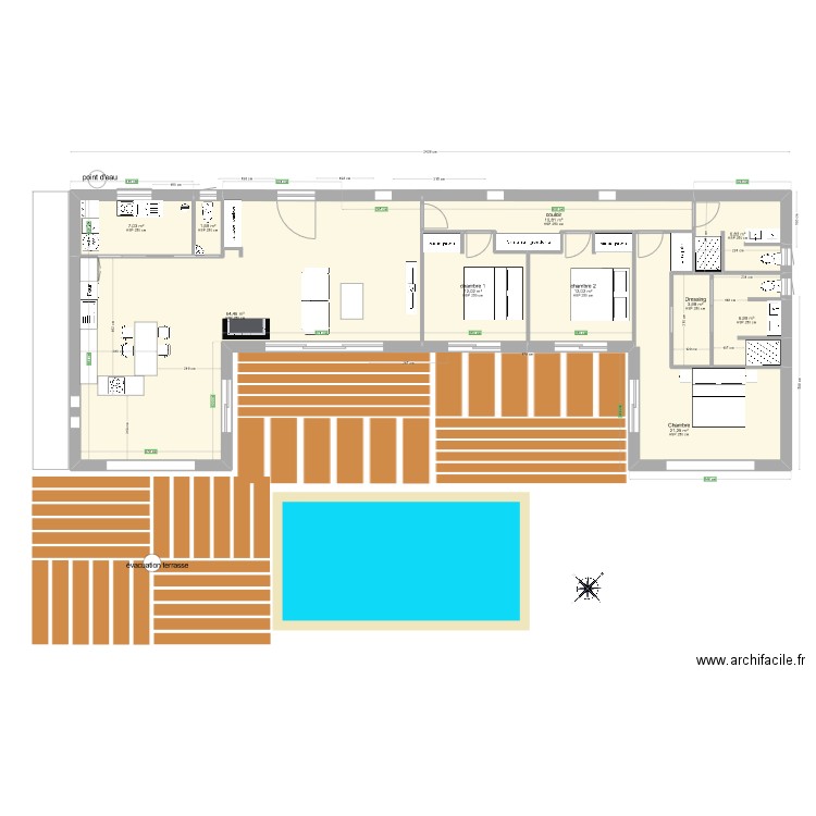 chioti 3 new / definitif. Plan de 10 pièces et 147 m2