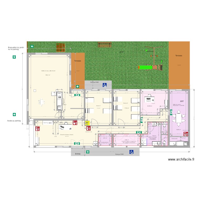 crèche aubière 5. Plan de 10 pièces et 181 m2