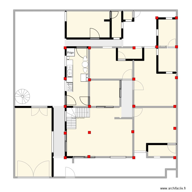 5-Plan Villa Plan RDC - VF. Plan de 24 pièces et 385 m2