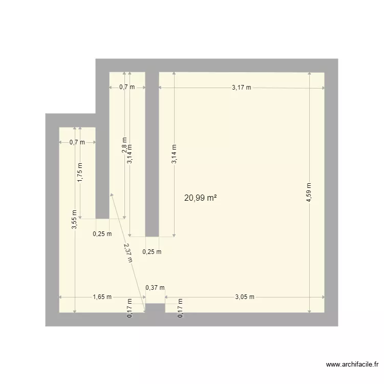 annedam ss existant. Plan de 