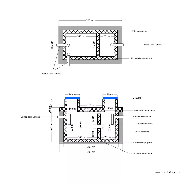 SEPTIC TANK. Plan de 