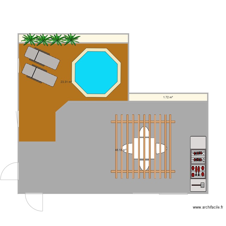 terrasse1. Plan de 0 pièce et 0 m2