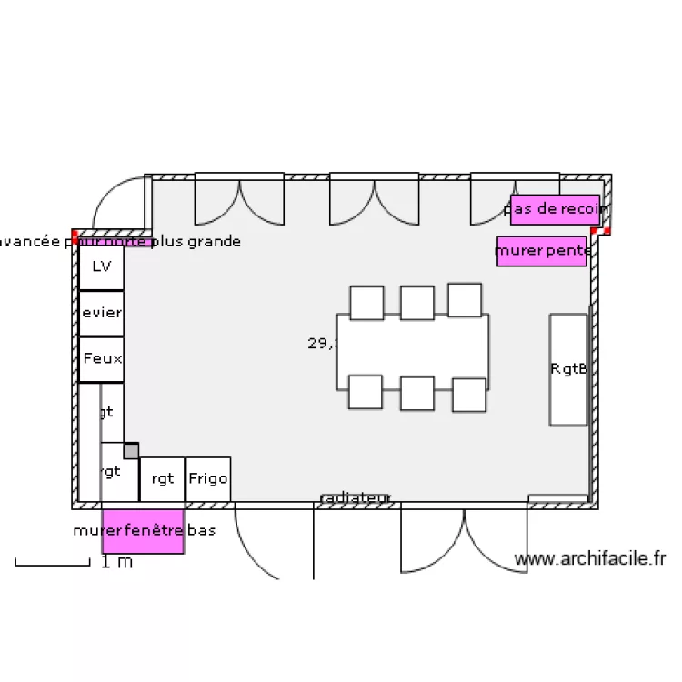CUISINE dans VERANDA  f&eacute;vrier 2014. Plan de 
