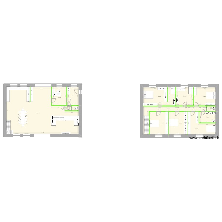 SCHELFHOUT. Plan de 14 pièces et 277 m2