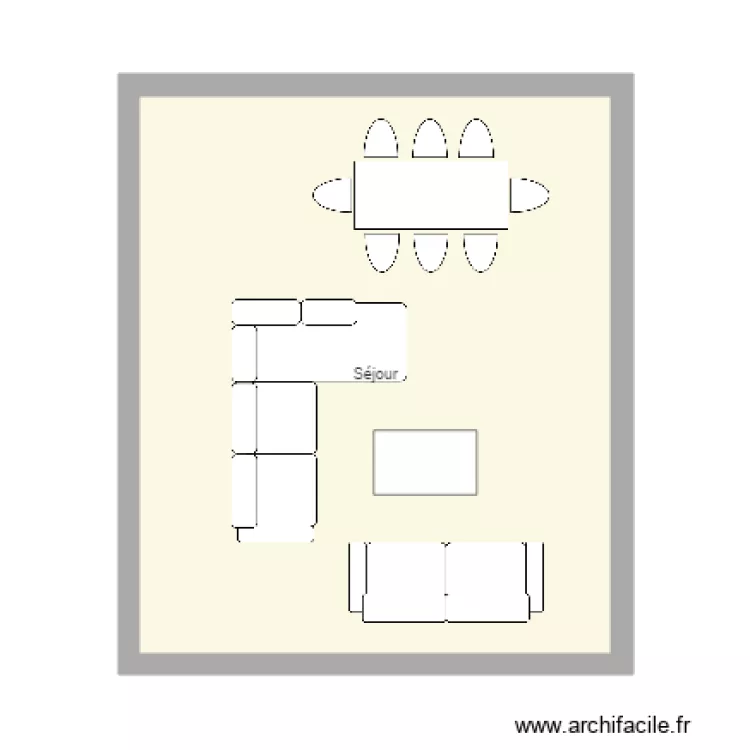 s&eacute;jour. Plan de 