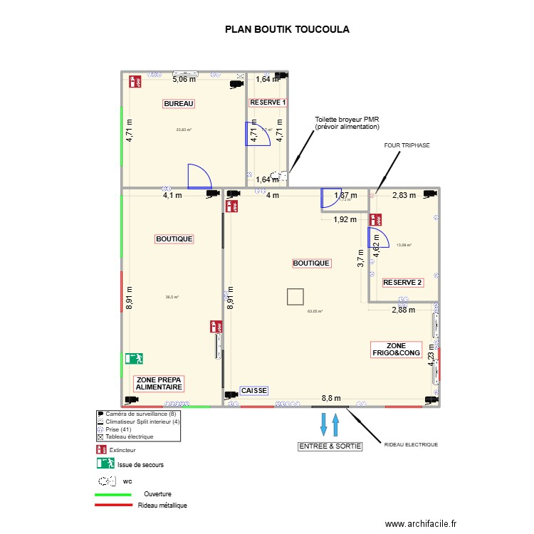 plan électrique. Plan de 6 pièces et 146 m2