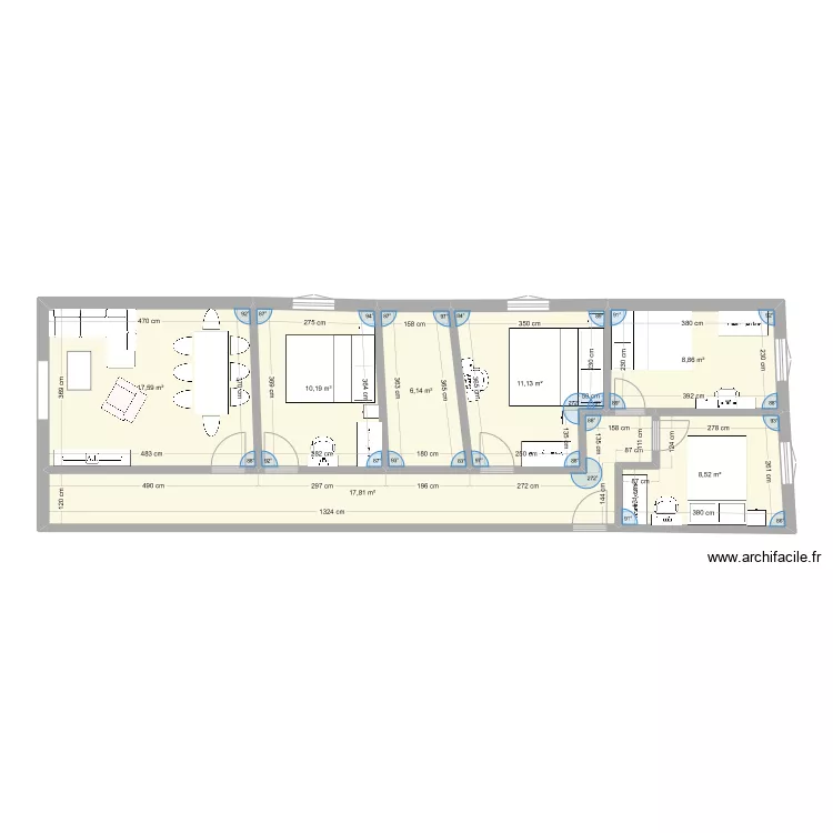 chambre. Plan de chambre. Plan de