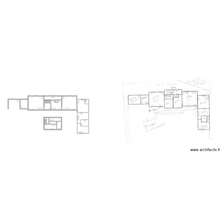 Administration. Plan de 11 pièces et 11 m2