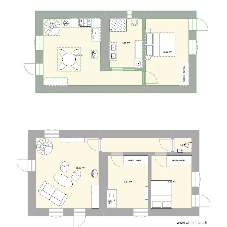 maison. Plan de 0 pièce et 0 m2