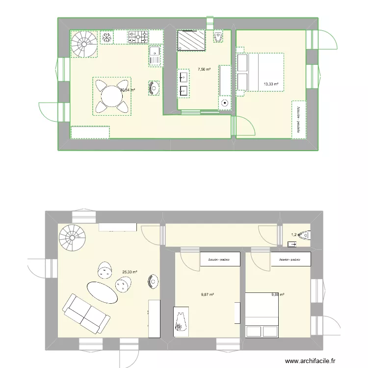 maison. Plan de 