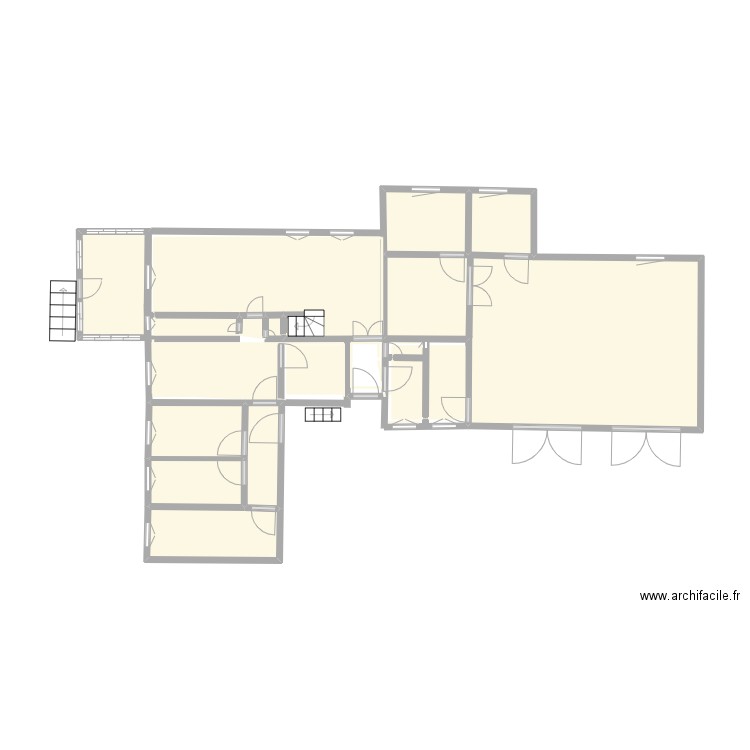 Maison RDC V2. Plan de 17 pièces et 46 m2