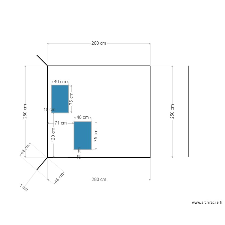 niches chambre parentale. Plan de 0 pièce et 0 m2