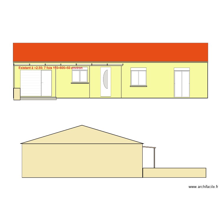 NIEUL Façade Ouest Auvent voiture 3. Plan de 0 pièce et 0 m2