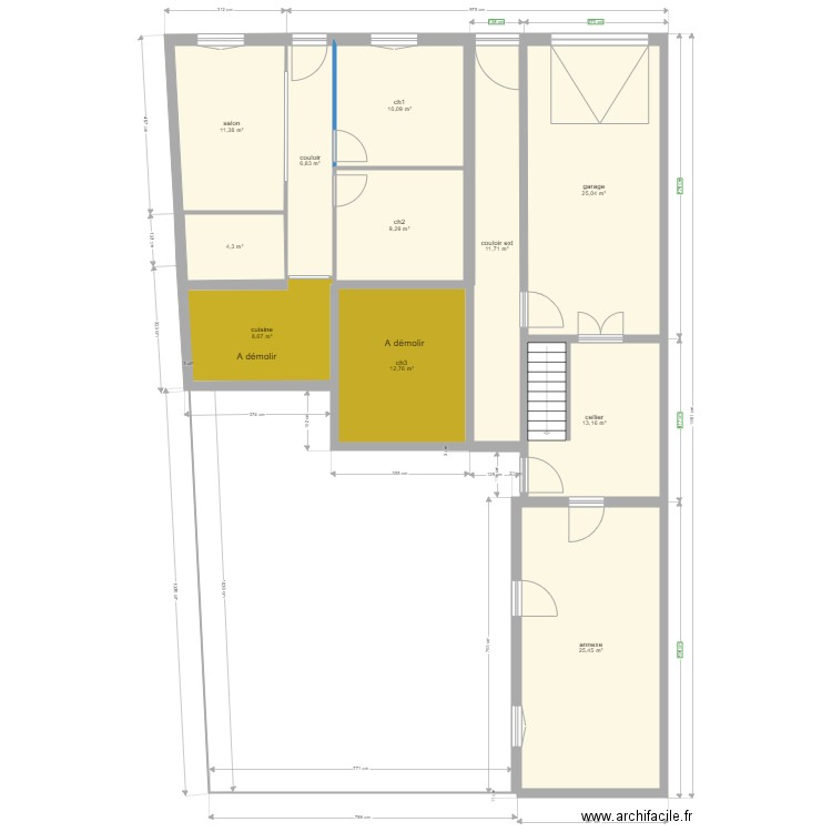 22 pasteur actuel avec ext rdc. Plan de 0 pièce et 0 m2