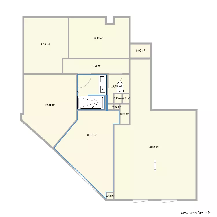 Evry 3 F4 V1. Plan de 