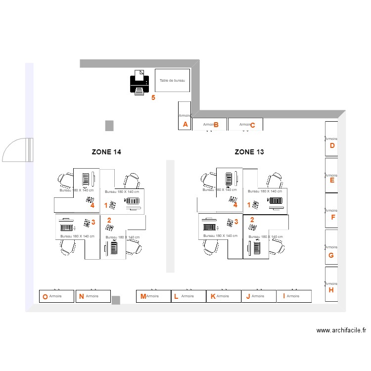 ZONES 13 & 14. Plan de 0 pièce et 0 m2