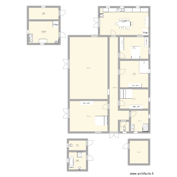 plan maison bellemene. Plan de 0 pièce et 0 m2