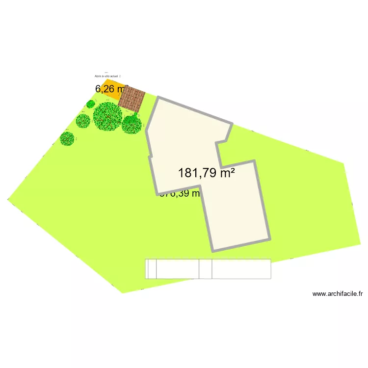 Abris actuel. Plan de 