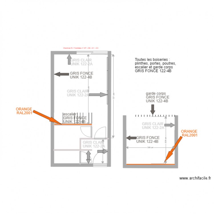 CHAMBRES FAMLIALES. Plan de 0 pièce et 0 m2