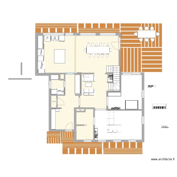 Boischâtel 2019 rdc. Plan de 4 pièces et 84 m2