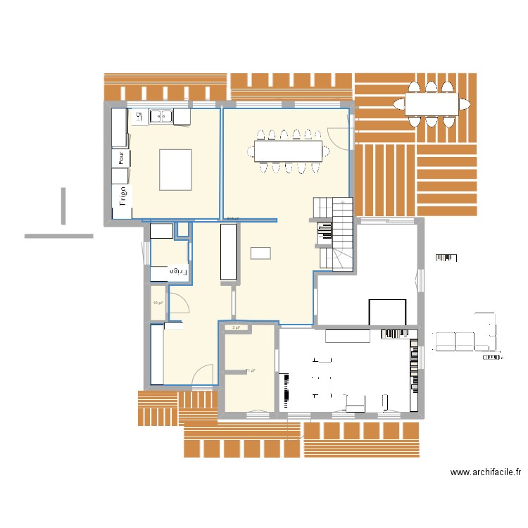 Boischâtel 2019 rdc. Plan de 4 pièces et 84 m2