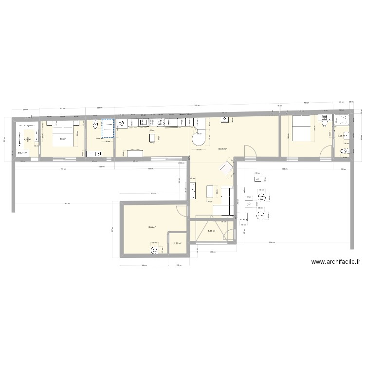 Plan 11. Plan de 8 pièces et 114 m2