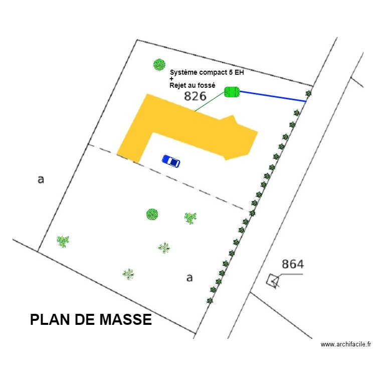 vergé. Plan de 0 pièce et 0 m2