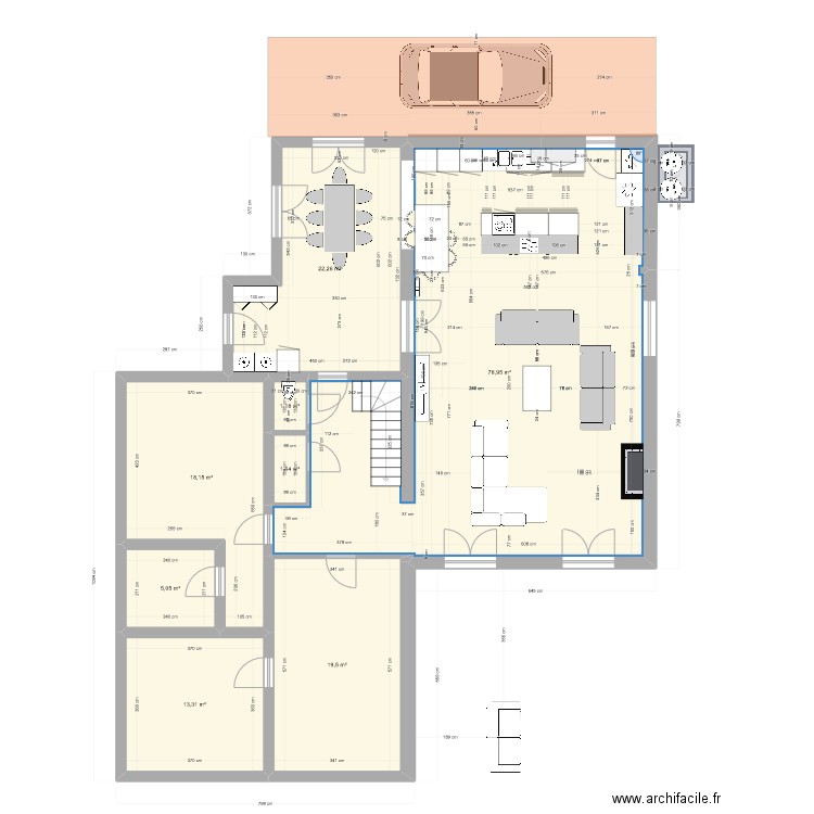 Marcy fevrier quater v carport bis. Plan de 8 pièces et 160 m2