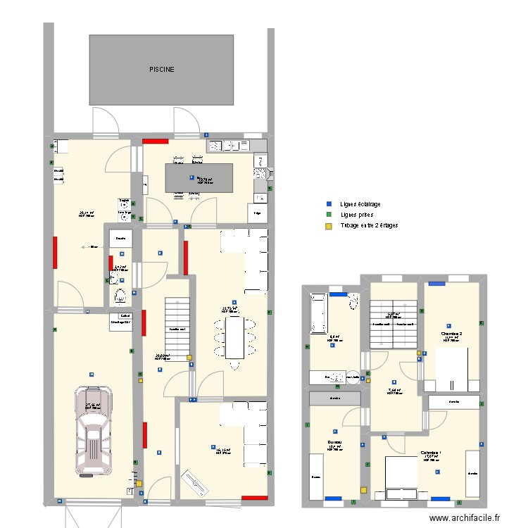 TFE_5H01B. Plan de 13 pièces et 192 m2